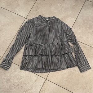 DR2 Black and White Gingham Blouse